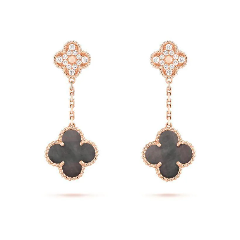 【Vancleef &amp; Arpels】 マジック アルハンブラ イヤリング、2モチーフ