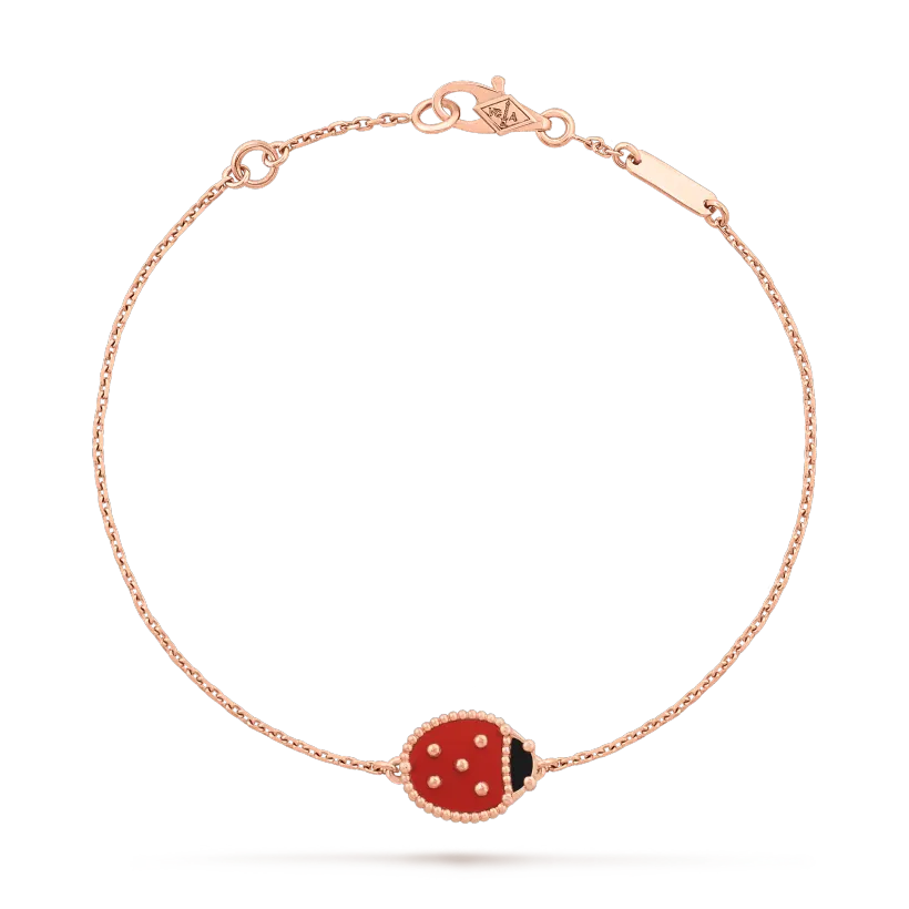 【Vancleef & Arpels】 ラッキー スプリング ブレスレット、クローズドウィング レディバグ