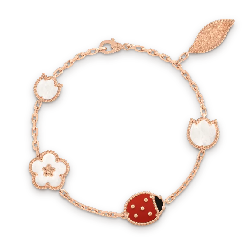 【Vancleef & Arpels】 ラッキー スプリング ブレスレット、5 モチーフ