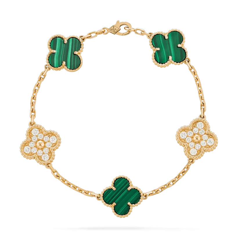 【Vancleef & Arpels】 ヴィンテージ アルハンブラ ブレスレット、5モチーフ