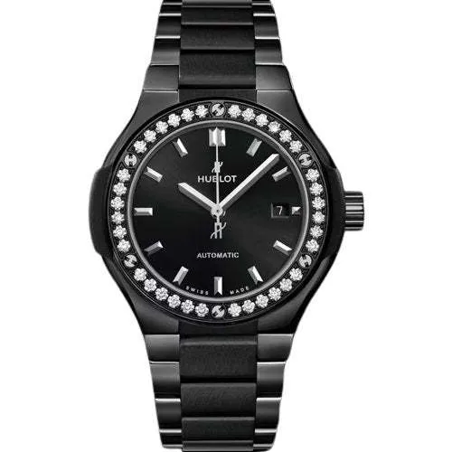 ウブロ HUBLOT クラシックフュージョン ブラック マジック ブレスレット ダイヤモンド 585.CM.1470.CM.1204