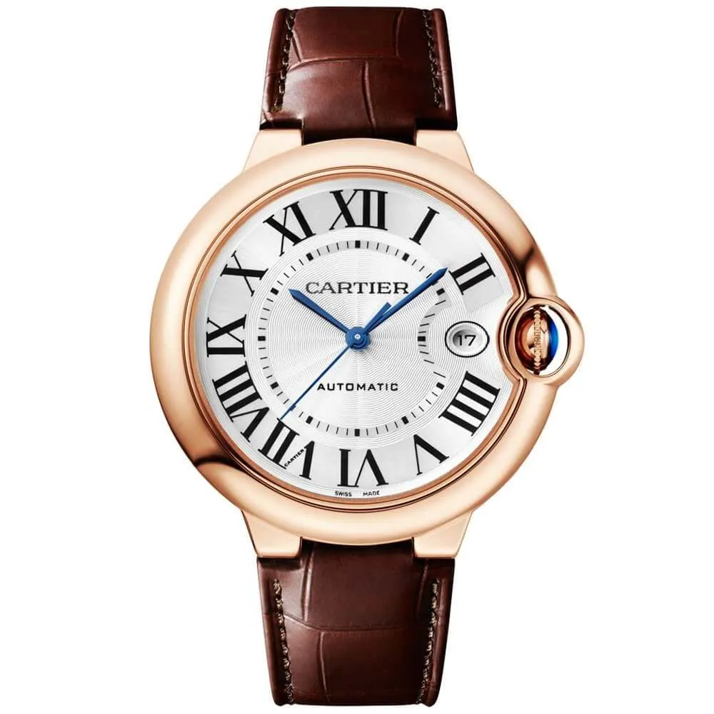 カルティエ バロン ブルー 18ct ローズゴールド 40mm 腕時計 WGBB0035