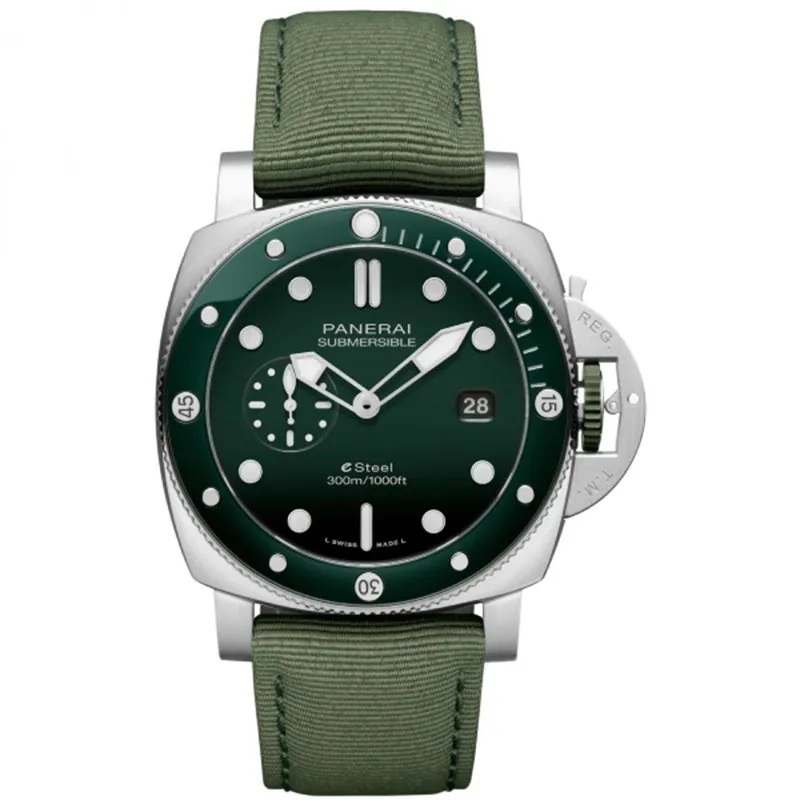パネライ サブマーシブル クアランタクアトロ ESteel Verde Smerado ブティック限定1200本 PAM01287