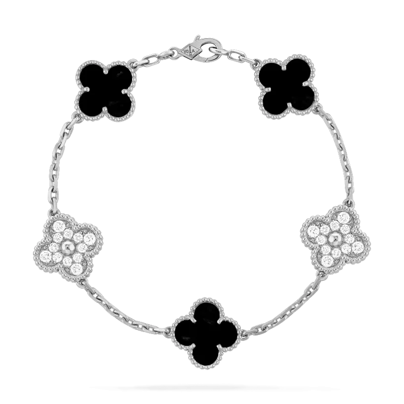 【2025】【Vancleef &amp; Arpels】 ヴィンテージ アルハンブラ ブレスレット、5モチーフ