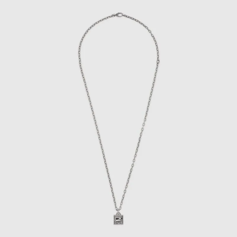 GUCCI スクエアGシルバーネックレス