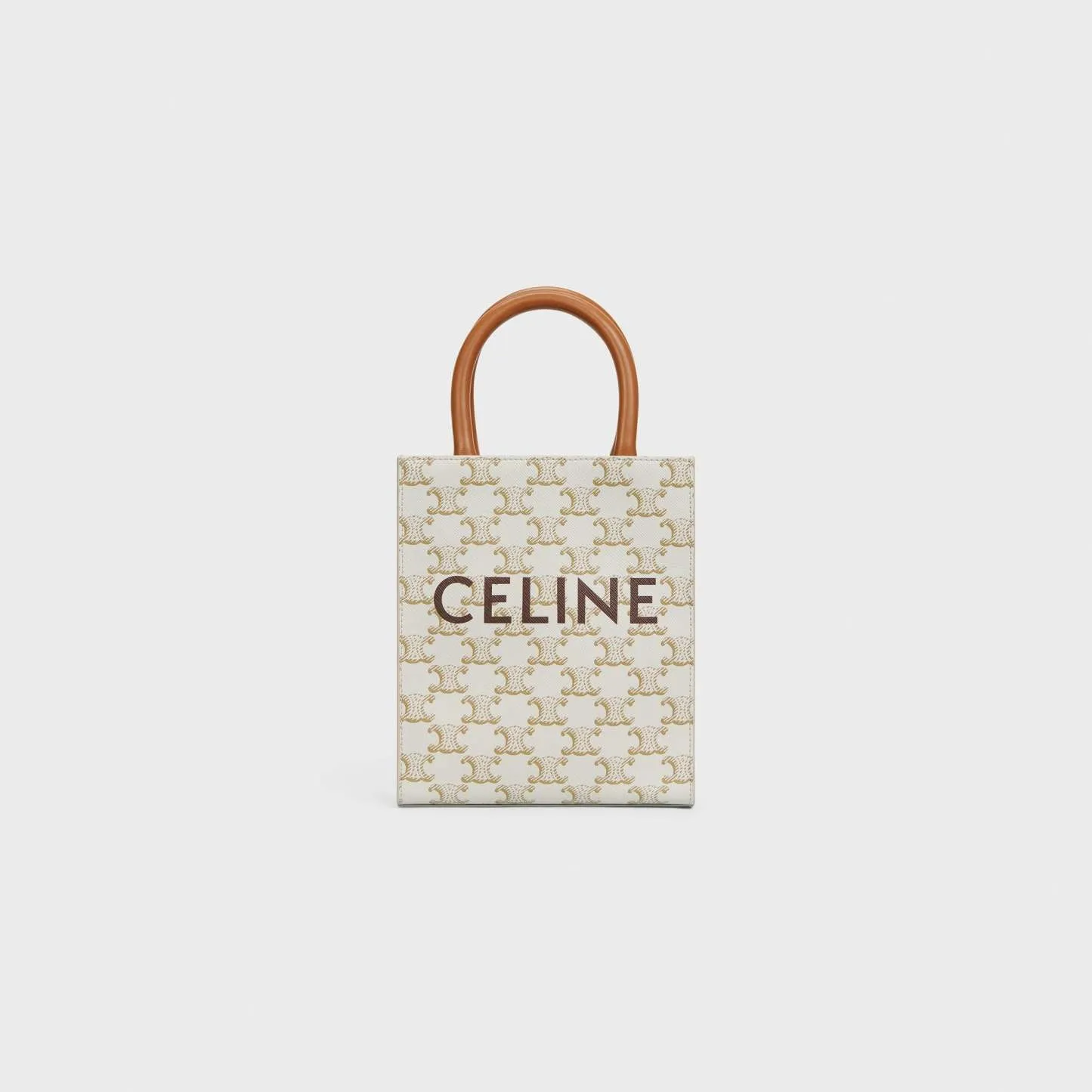 【Celine】ミニトートバッグ ショルダー トリオンフ ベージュ