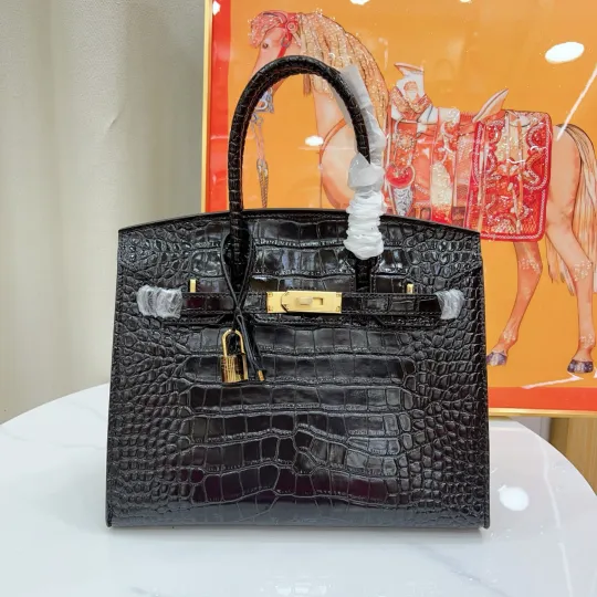 エルメス バーキン 25/30/35 バッグ クロコダイルエンボス「Birkin Bag」
