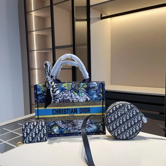 「ディオール」Dior 3 点セット トートバッグ＋ラウンドバッグ＋コインケース