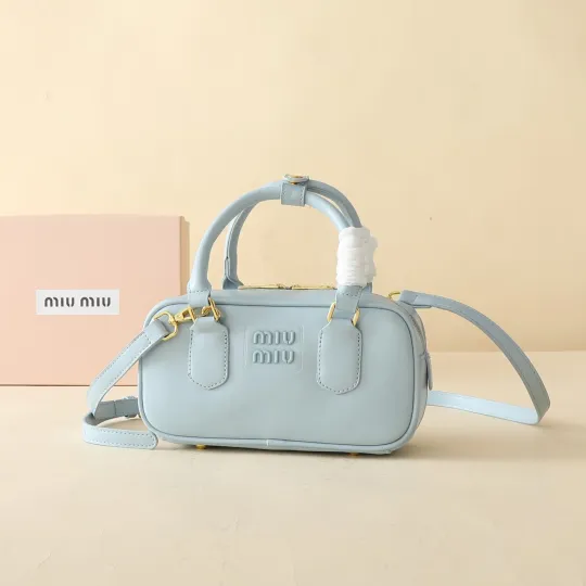 ミュウミュウ アルカディ レザー レギュラー/ラージバッグ「Arcadie Bag」