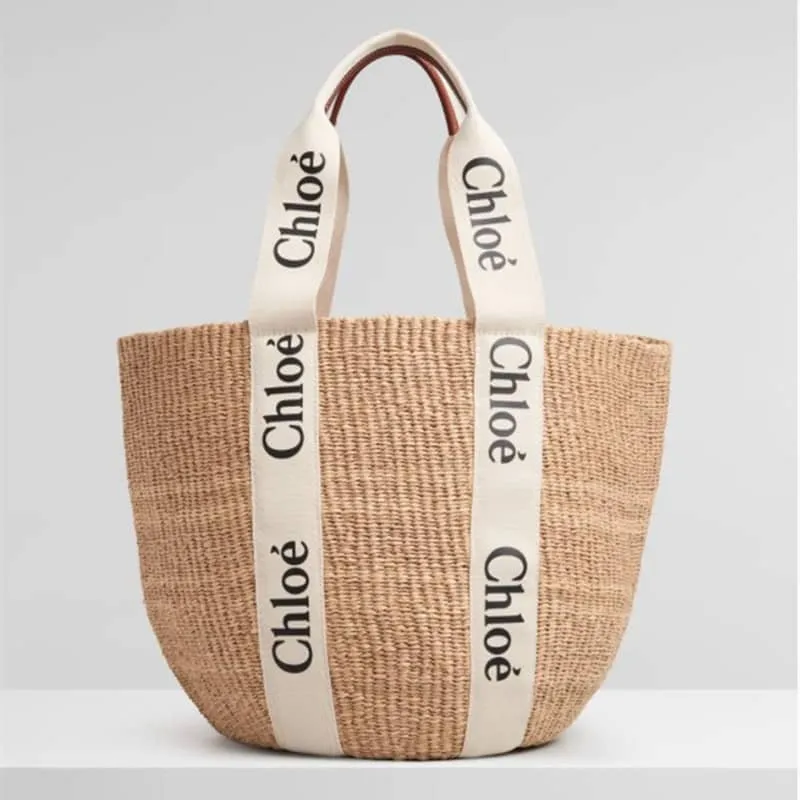 【Chloe】「WOODY」ラフィア かごバッグ