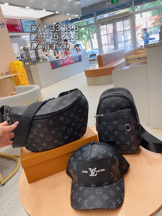 「ルイ・ヴィトン」Louis Vuitton ボディバッグ+ミニショルダーバッグ+キャップ 3 点セット 限定セール 大人気販売中