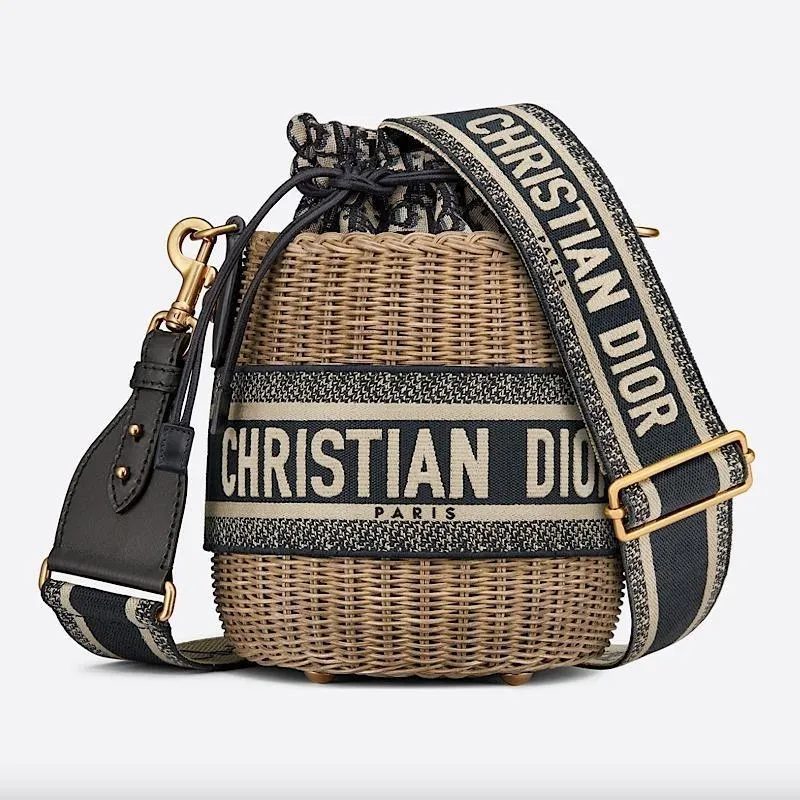 【Dior】WICKER オブリーク ジャカード バケットバッグ