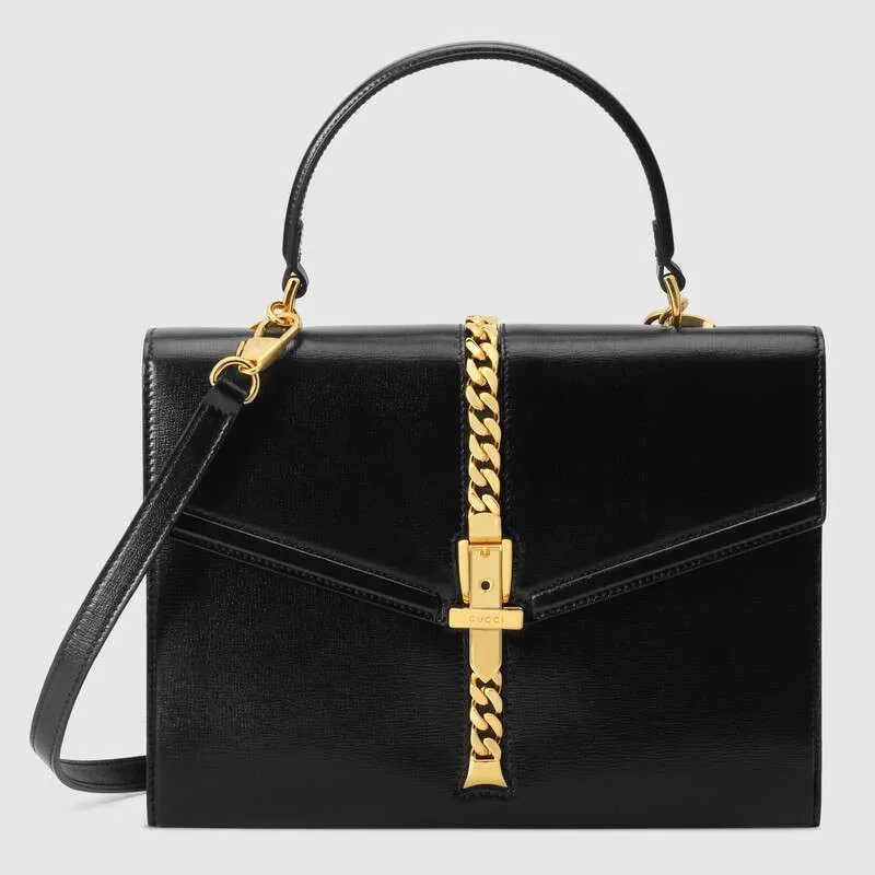 【Gucci】グッチ シルビー1969レザーミニトップハンドルバッグ