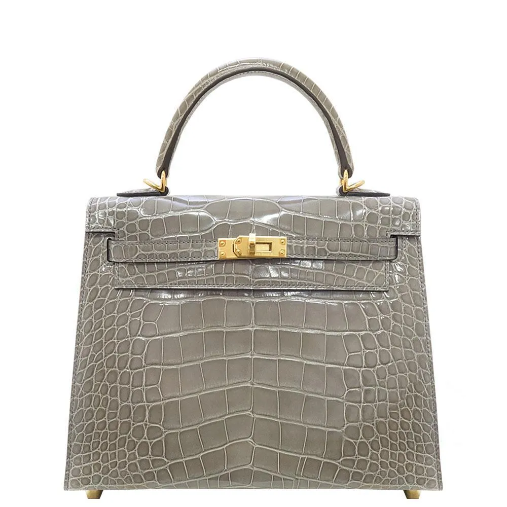 【Hermes】エルメス ケリー 25cm クロコダイル ゴールド金具