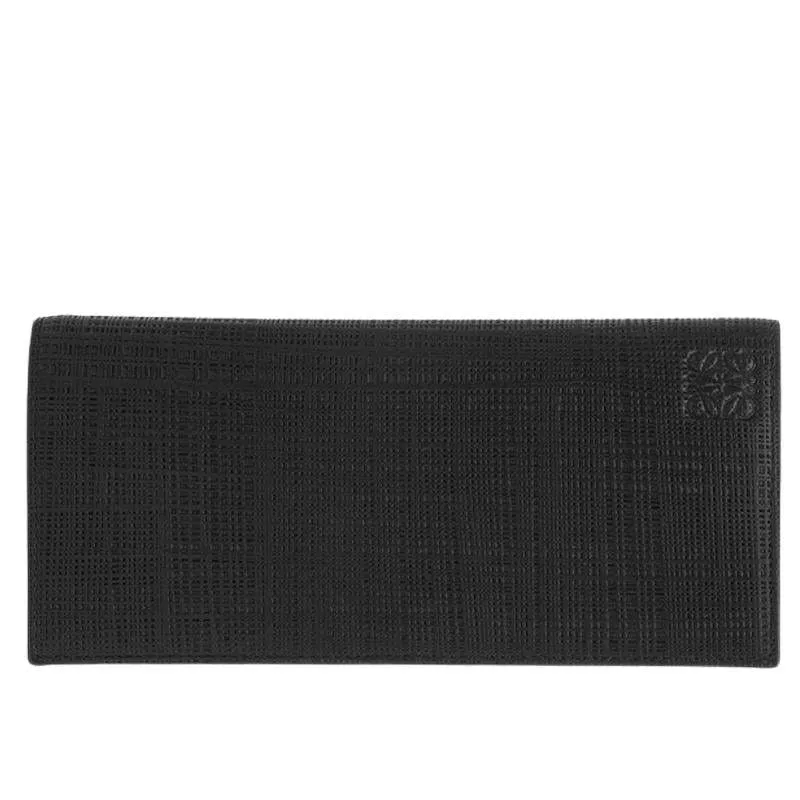 【Loewe】テクスチャードカーフ 長財布 ホリゾンタルロゴ刻印