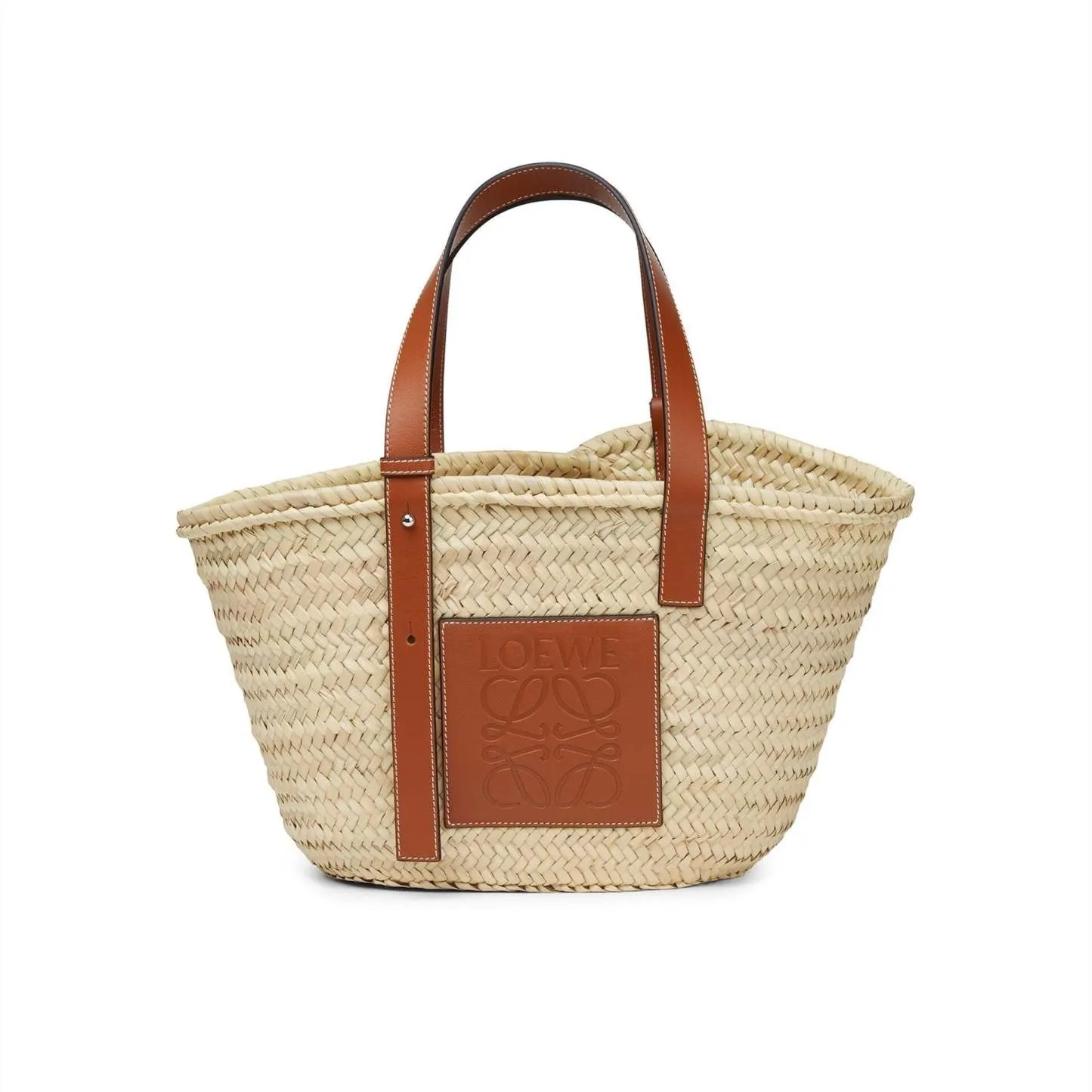 【Loewe】 ヤシの葉&カーフスキン バスケットバッグ スモール