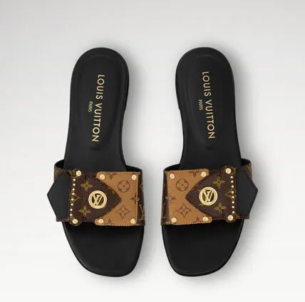 【上品な存在感♪】Louis Vuitton LVフレームフラットミュール